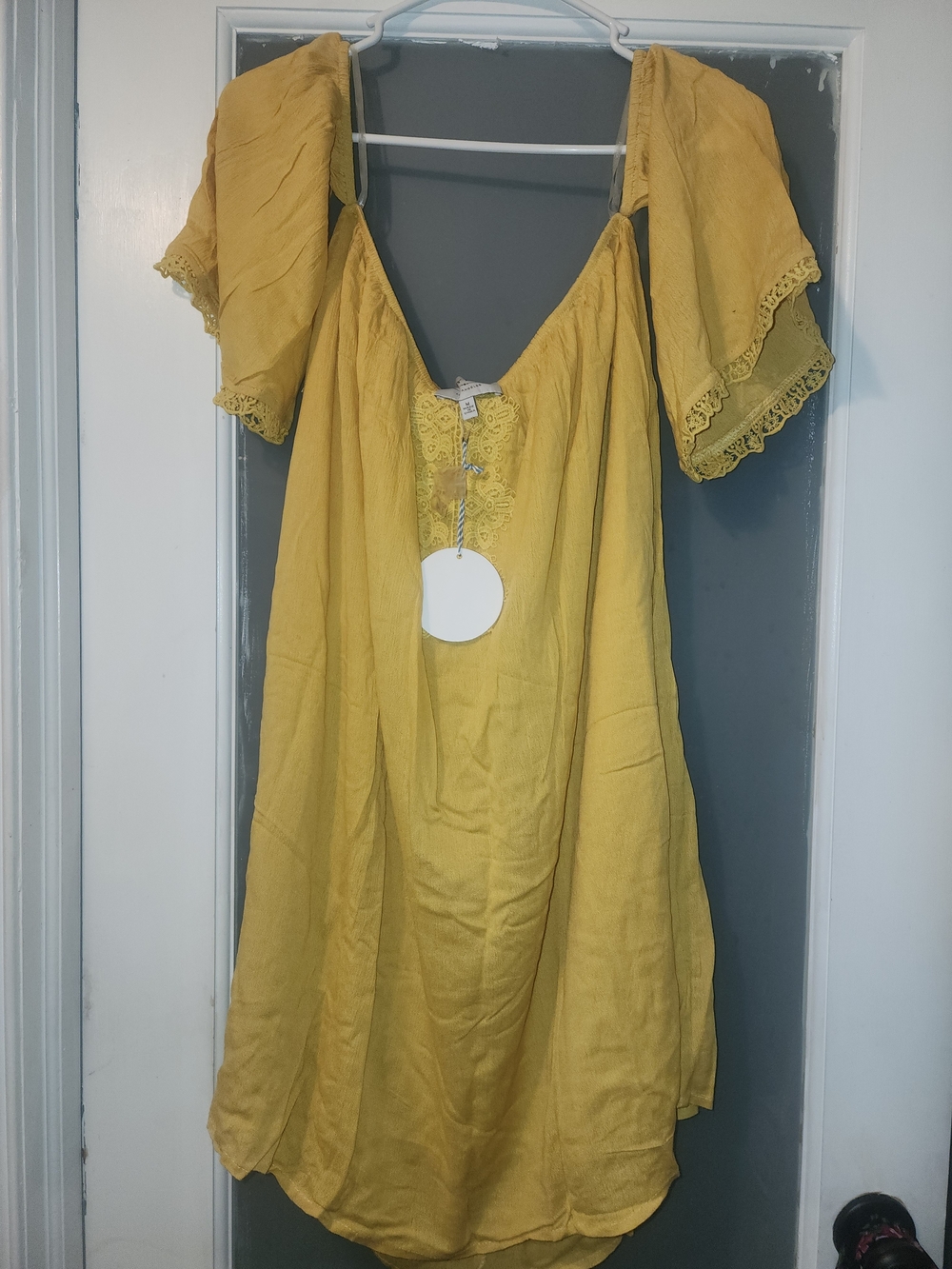 Hayden LA Mustard Yellow Off Shouldwd Blouse  with Tag